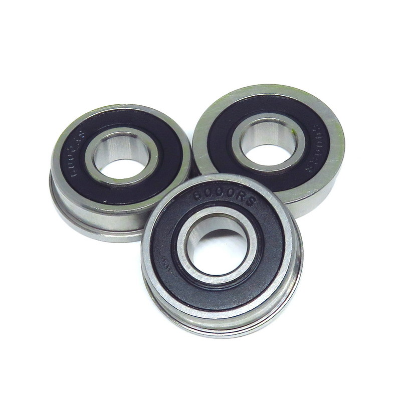 F6000-2RS Flanged Ball Bearings 10x26/28x8mm Rubber Seals Flange Bearing F6000RS F6000 2RS